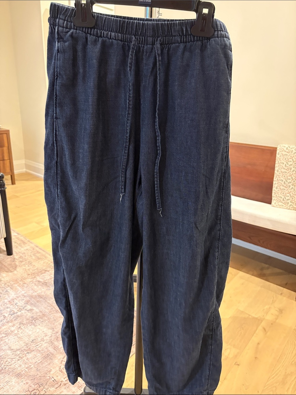 Abercrombie & Fitch Dark Navy Drawstring Pants